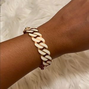 Henri Bendel White and Gold Bracelet